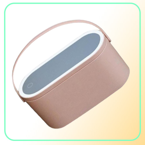 Travel Makeup Case Cosmetics Organizer With LED Light Mirror Portable Cosmetic Box For Women Gifts Bags Cases