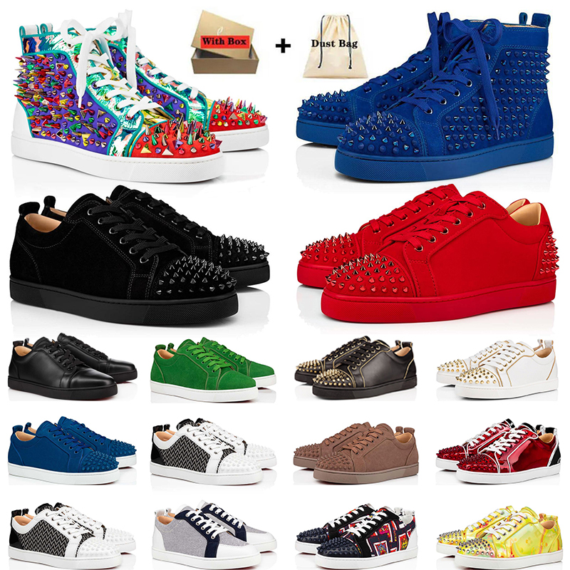 red bottoms men platform sneaker luxury shoe low high top quality suede le cristian red bottomshoes bottom christian loubitons loubotins louboutinr louboutin 7R1O