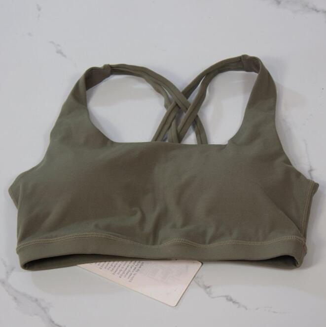 2025 Yoga Fashion designer yoga clothes energy women sports underwear cross bra sexy silicone cotton pad