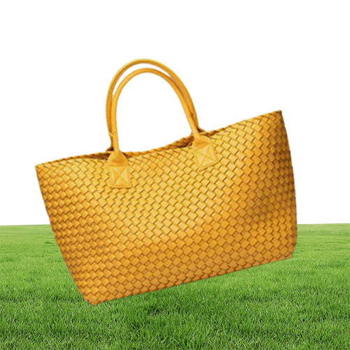 Brand Dign Woven Handbags for Women Bal Fashion Tij Weave Hand Shoulder Lady Great Capacity Purse Shopping Man bag395E