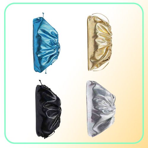 2022 Luxury Designer Handbag Brands Day Clutch Dumpling Bag Gold Cloud Clip Purse Women Pleated Pouch Tote 2205167677266