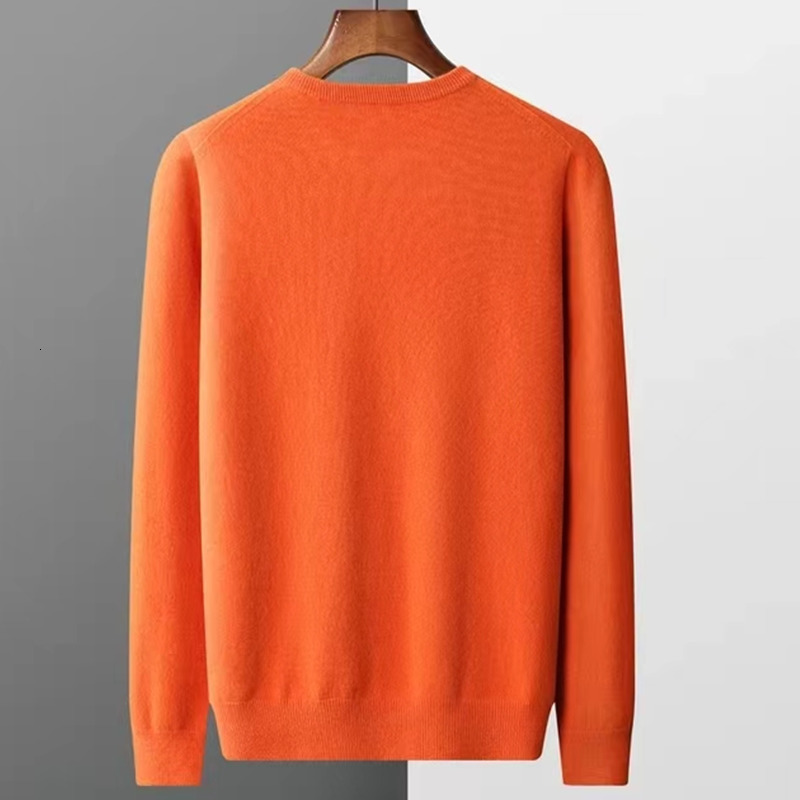 Men's Sweaters Cashmere Sweater Knitting 100 Pure Merino Wool 2023 Autumn And Winter Fashion Large Round Neck Top Warm Pullover 230831