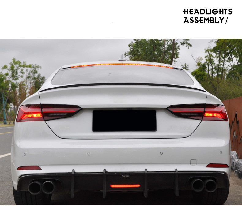 Car Taillight for Audi A5 Tail Lamp 20 17-20 20 S5 LED Light Animation Turn Signal Lights Reverse Brake Lamp