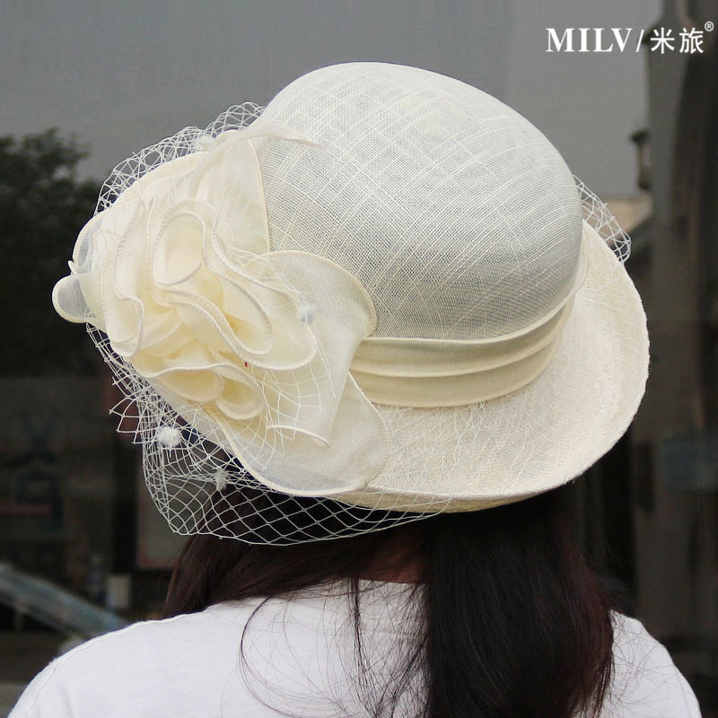 Wide Brim Hats Bucket Flower Fascinators Races For Women Elegant Banquet Fascinator Hat Girls Ladies Formal Wedding Dress Fedora 230831