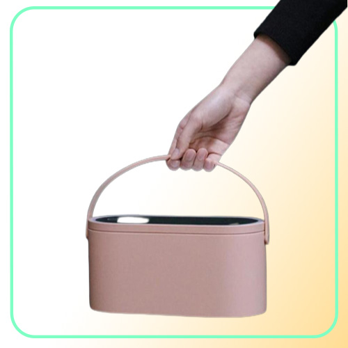 Travel Makeup Case Cosmetics Organizer With LED Light Mirror Portable Cosmetic Box For Women Gifts Bags Cases