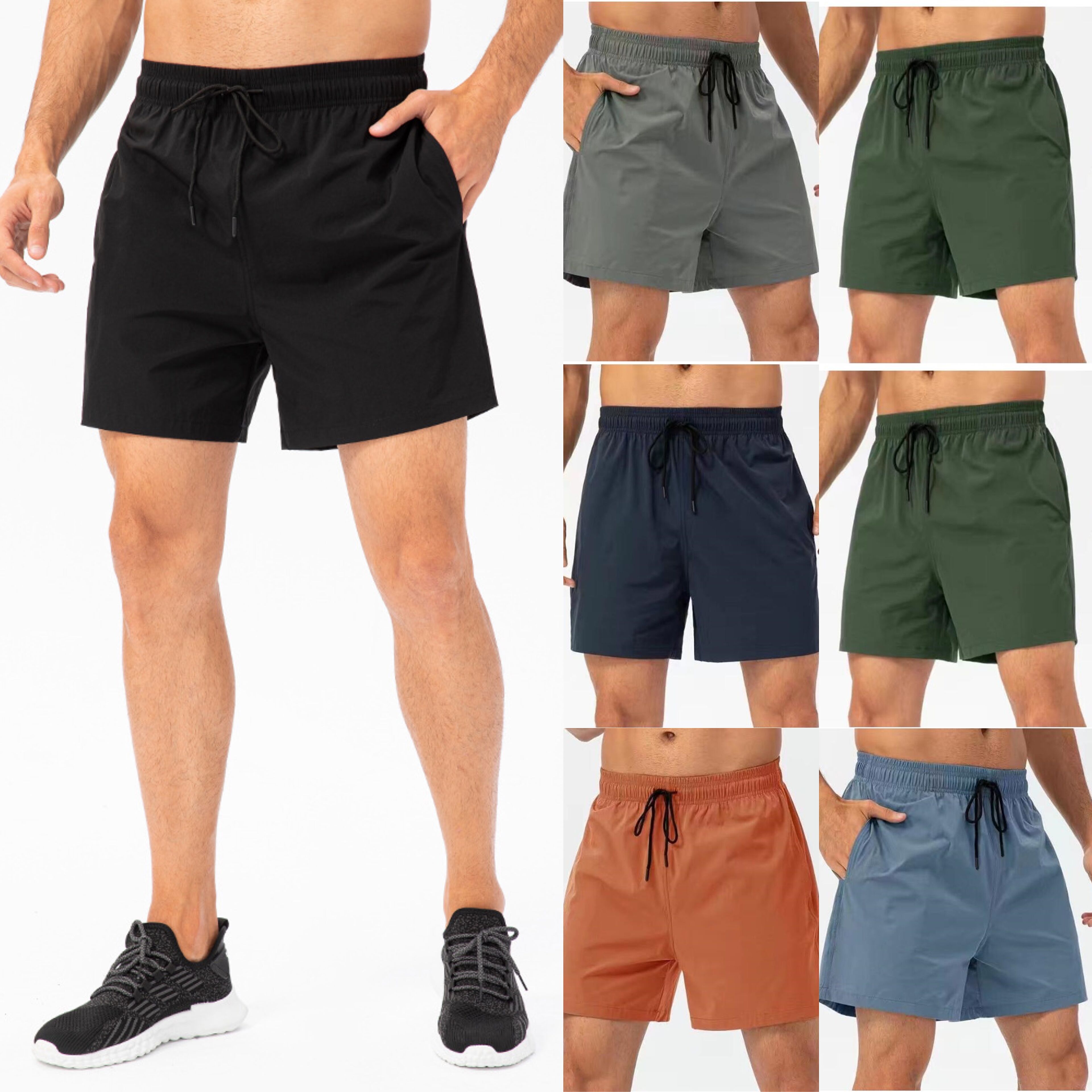 2024designer Men Yoga Sports Short Quick Dry Shorts With Back Pocket Mobile Phone Casual Running Gym Jogger Pant