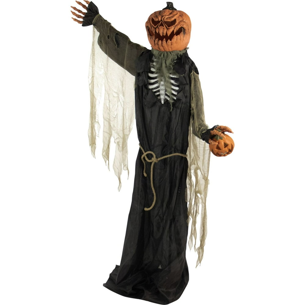 Halloween Life-Size Animatronic Pumpkin Man