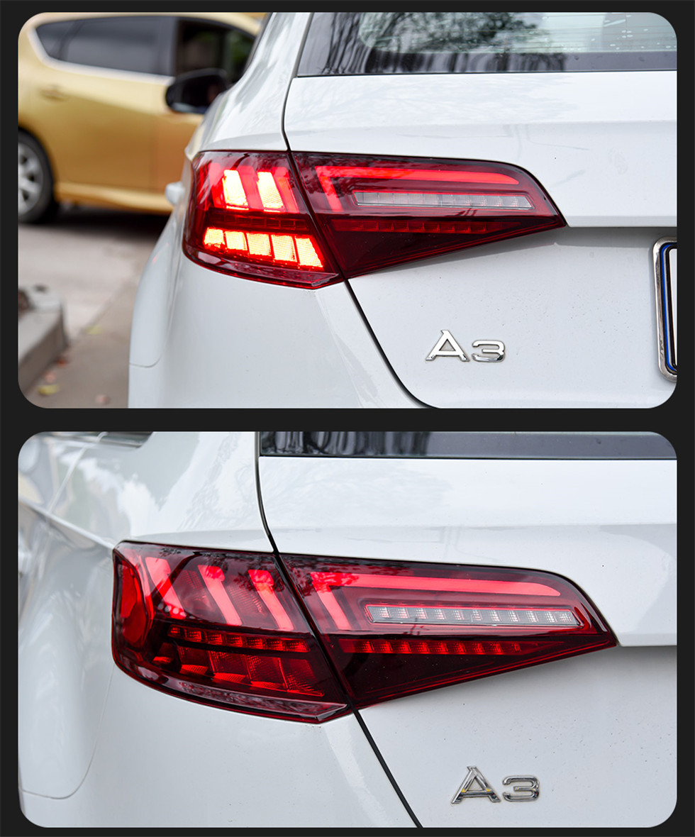 Car Tail Lights for Audi A3 LED Tail Light 2013-20 19 S3 Sportback Rear Lamp LED Turn Signal Taillight Reverse