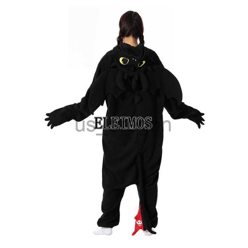 home clothing Kigurumi Onesie Cartoon Tothless Pajamas For Adult Women Men Animal Pyjamas Homewear Halloween Cosplay Party Costume L23117