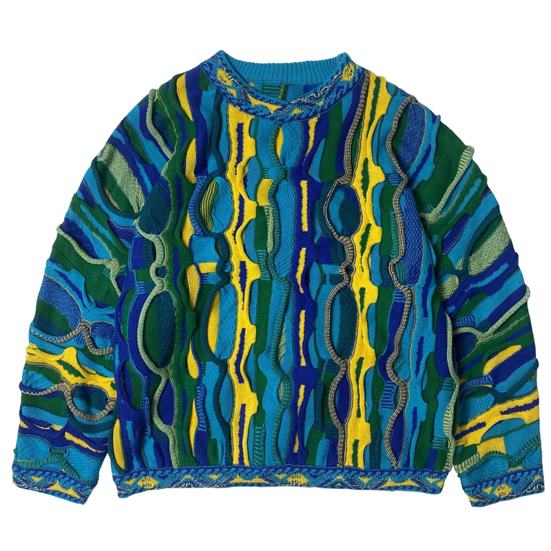 Men's Sweaters Kapital Vintage Sweater Men Ethnic Style Fashion Patchwork Multicolour Knitted Pullover Round Neck Homme Fall For Women 230831