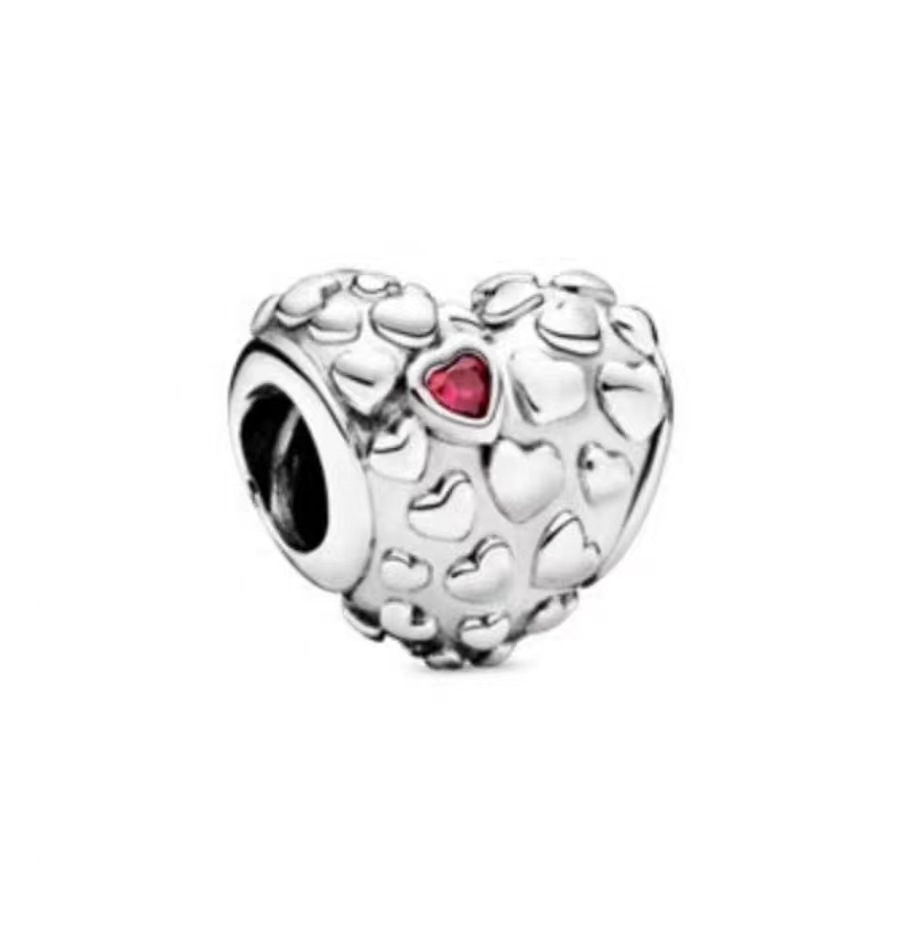 925 Sterling Silver Charm Beads Mother's Day Series Love Skewers Bead Accessory Earrings Necklace Bracelet Accessories Dia Ring