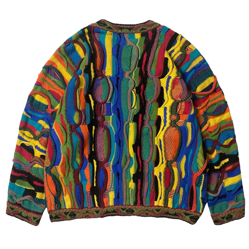 Men's Sweaters Kapital Vintage Sweater Men Ethnic Style Fashion Patchwork Multicolour Knitted Pullover Round Neck Homme Fall For Women 230831