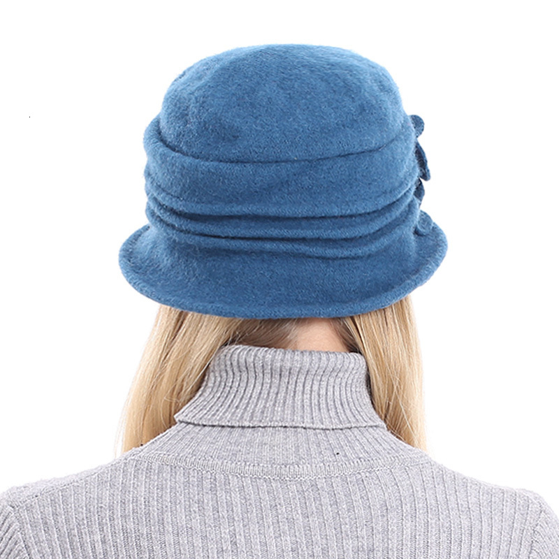 Wide Brim Hats Bucket YOUBOME Women Fedoras 100 Wool Dome Autumn Winter For Floral Casual Warm Lady Floppy Solid Soft Girl Female 230831