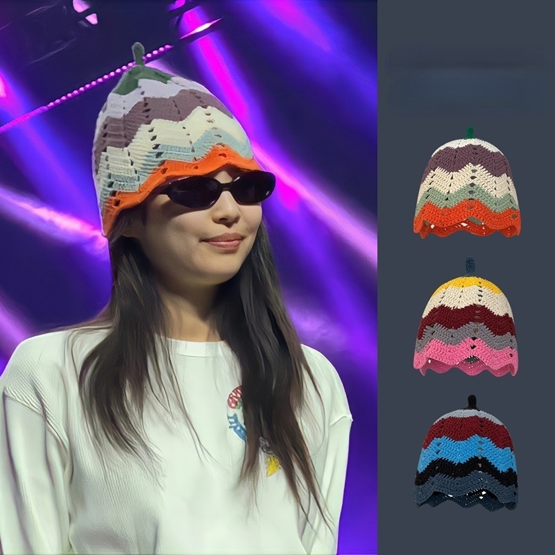 Wide Brim Hats Bucket Hats Japanese Retro Hollow Flower Handmade Knitted Hat Women s Spring Summer Breathable Sunscreen Sun Straw Bucket 230831