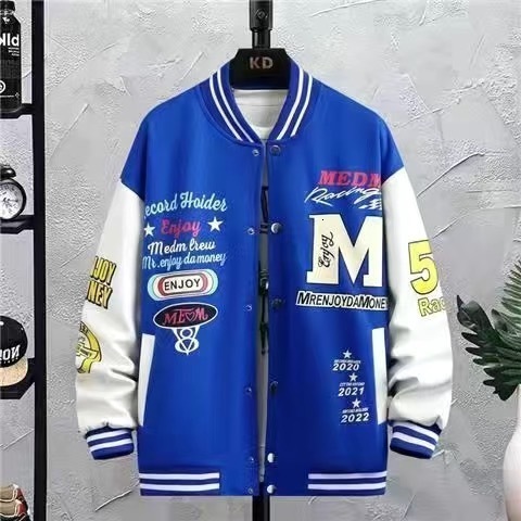Men's Jackets Big M Letter Print Hip Hop Patchwork Baseball Mens Bomber Men Spring Oversized Streetwear Coats 230831Z