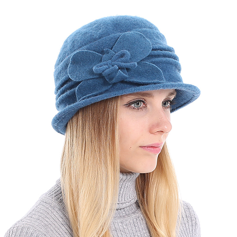 Wide Brim Hats Bucket YOUBOME Women Fedoras 100 Wool Dome Autumn Winter For Floral Casual Warm Lady Floppy Solid Soft Girl Female 230831