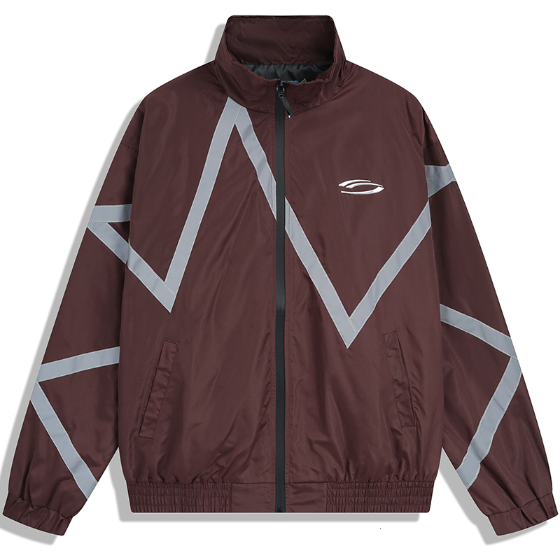 Men's Jackets Streetwear Reflective Jacket Windbreaker Retro Patchwork Men Harajuku Track Coat Unisex Baggy Bomber 230831Z