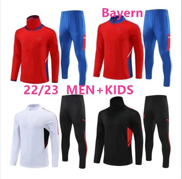 22 23 Munich mens kids soccer tracksuit football jerseys maillot chandal futbol survetement foot jersey kit 22 23 DE LIGT SANE men trainers training S/2XL