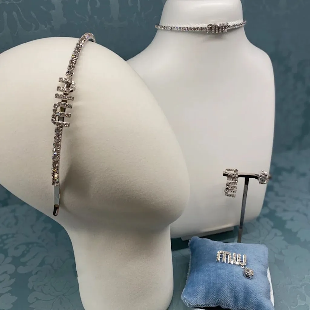 New Miu Hair Hoop Head Hoop Network Red Gathering Full Diamond Advanced Sense Summer Hair Hoop Women Sweet and Rich