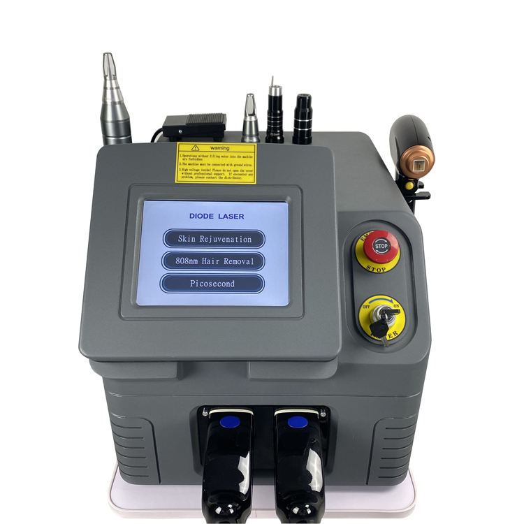 Diode Laser 2 in 1 Picosecond Laser Tattoo Removal And Hair Removal Switched Machine pico second laser epilator for women