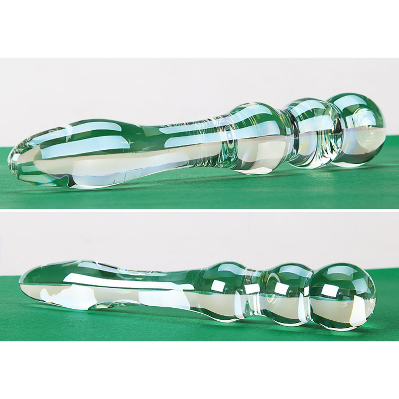 Vibrators 19cm Glass beads Anal Plug Penis butt plug Nightlife anus backyard stopper Dildo adult toys Adult Gay Sex Toys for Men Women 230901