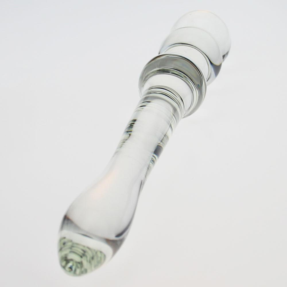 Vibrators 19cm Glass beads Anal Plug Penis butt plug Nightlife anus backyard stopper Dildo adult toys Adult Gay Sex Toys for Men Women 230901