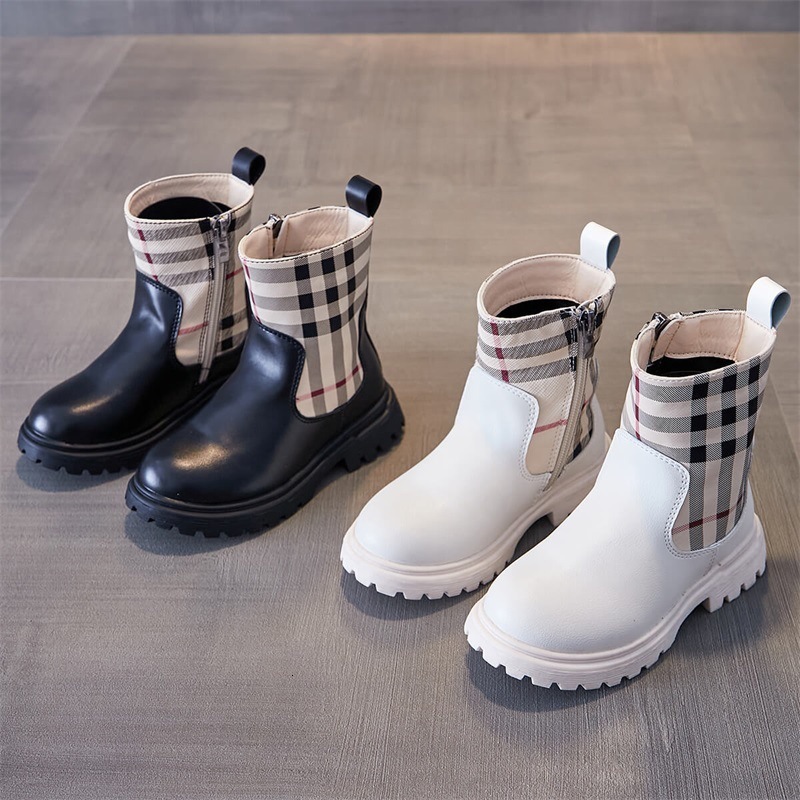 Boot Kid Boots Botas Autumn/Winter British Gril Shoes Classic Ankle Boots Fashion Kid Shoes Girls Boot Trend Big Boy Boot Botines 2352