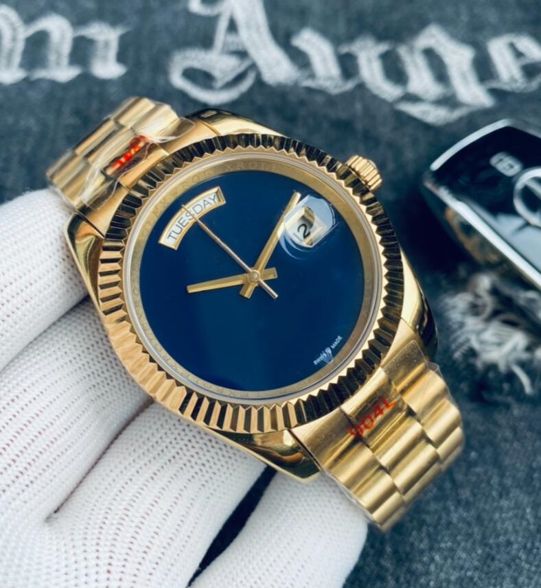 St9 Steel News Men women DAY DATE Watches Baby Blue Dial New Automatic Mechanics Mechanical Wristwatches 41MM Sapphire Glass Stainless mens watch