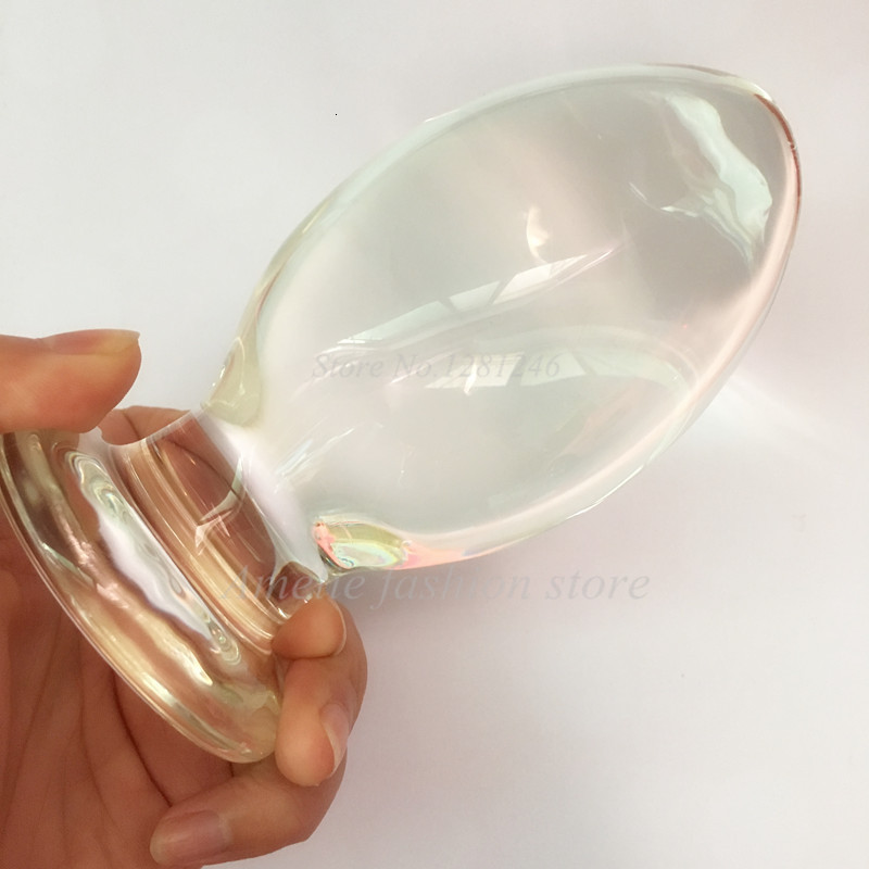 Vibrators 67134mm Large Huge Glass Anal Sex Toys For Women Men Crystal Butt Plug Health Massager Prostate Stimulation Products 230901