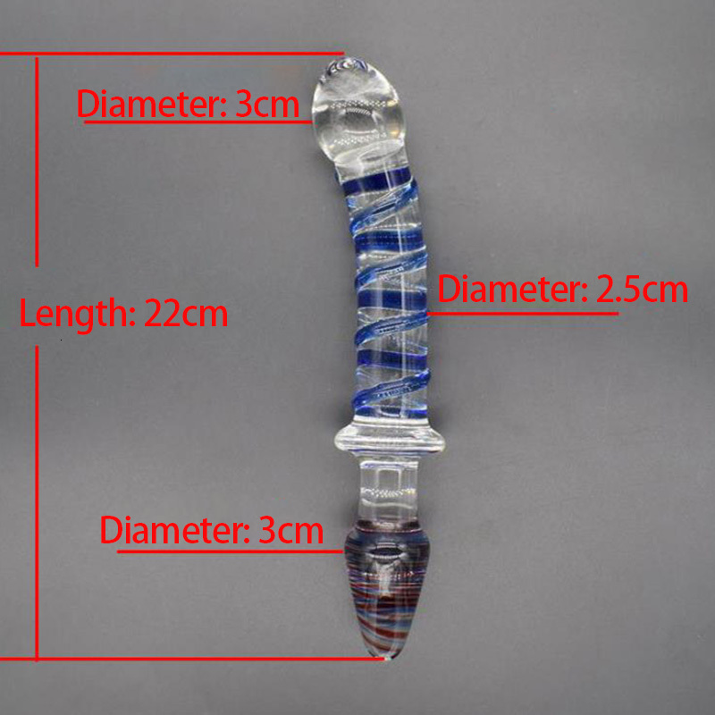 Anal Toys 22cm Glass Butt Plug Beads Dildos for Women Vaginal Men Prostate Massager Female Masturbator Sex Adult Erotic Products 230901
