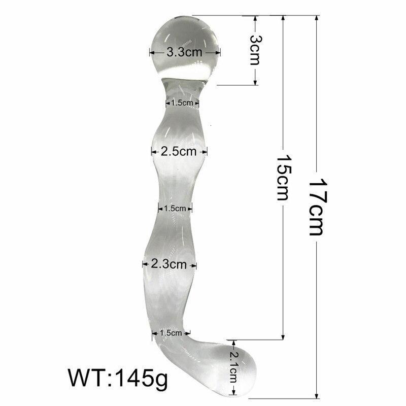 Anal Toys Crystal Glass Dildo Bead Butt Plug Prostate Massager Female Masturbation Sex Male Adult 230901