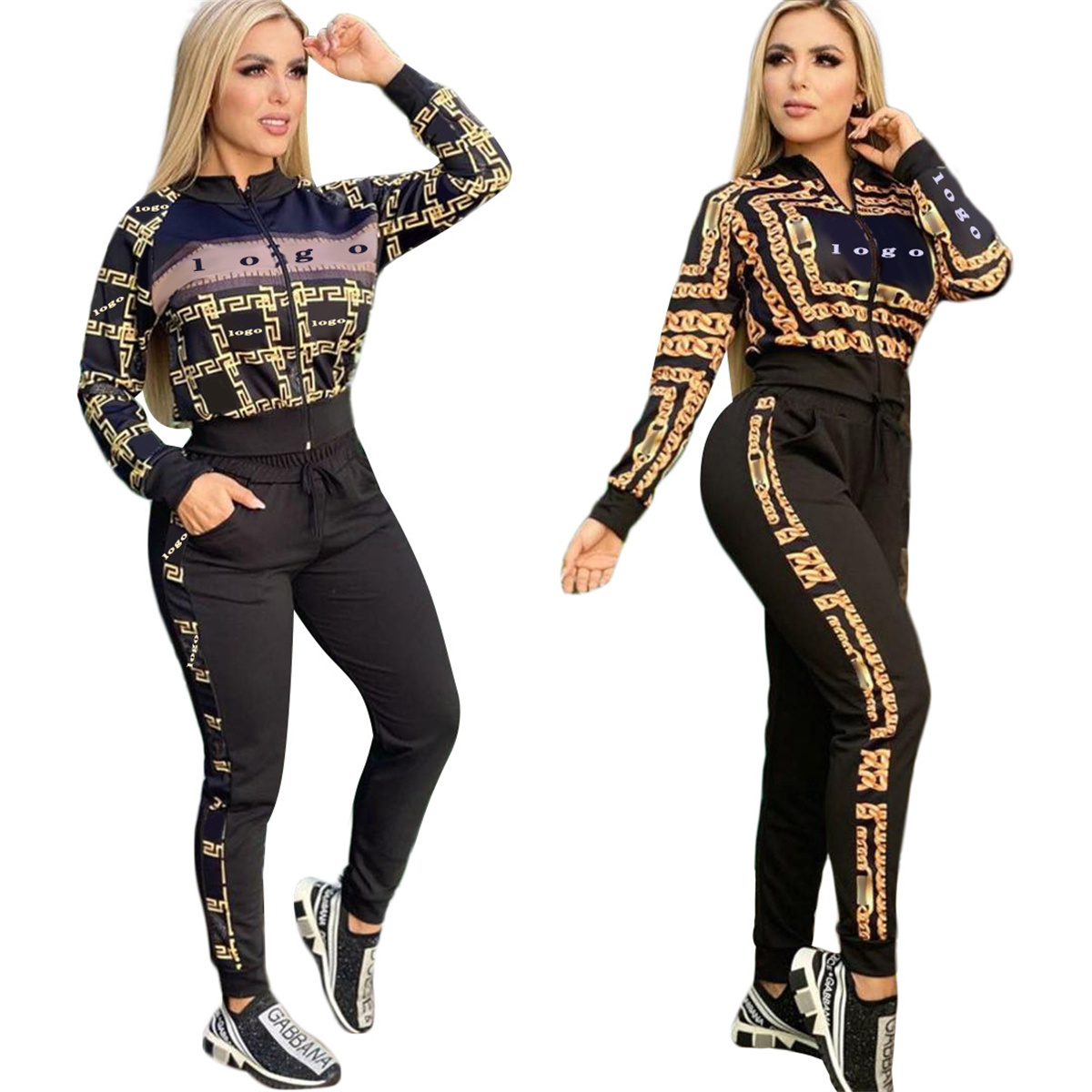Women Tracksuits Jogger Suits 2 Piece Set Long Sleeve Jackets trousers Lady Outfit Sweatsuits Hoodies and pants Causal Outfits Clothing femme