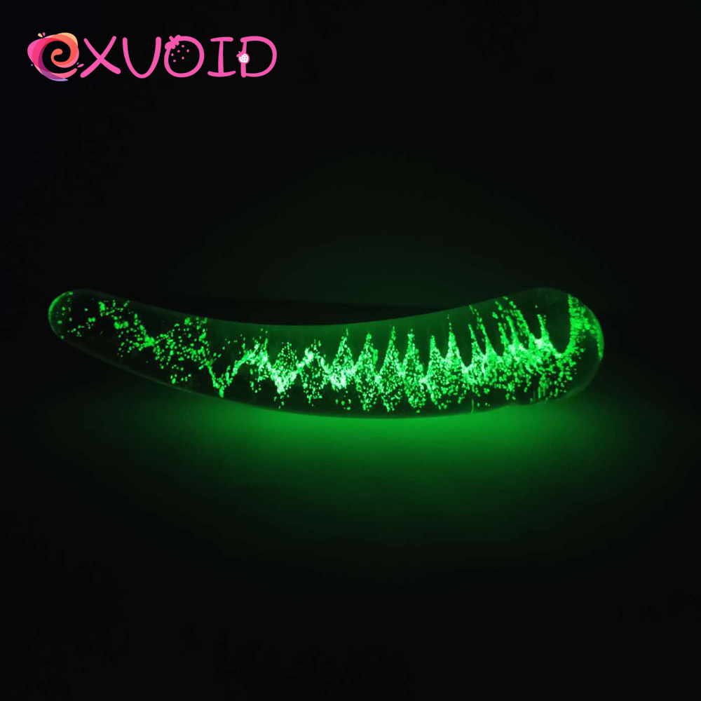 Briefs Panties EXVOID Crystal Glass Dildo Masturbation Gspot Massager Anal Sex Toys for Women Men Gay Shop Plug Noctilucous Penis 230901