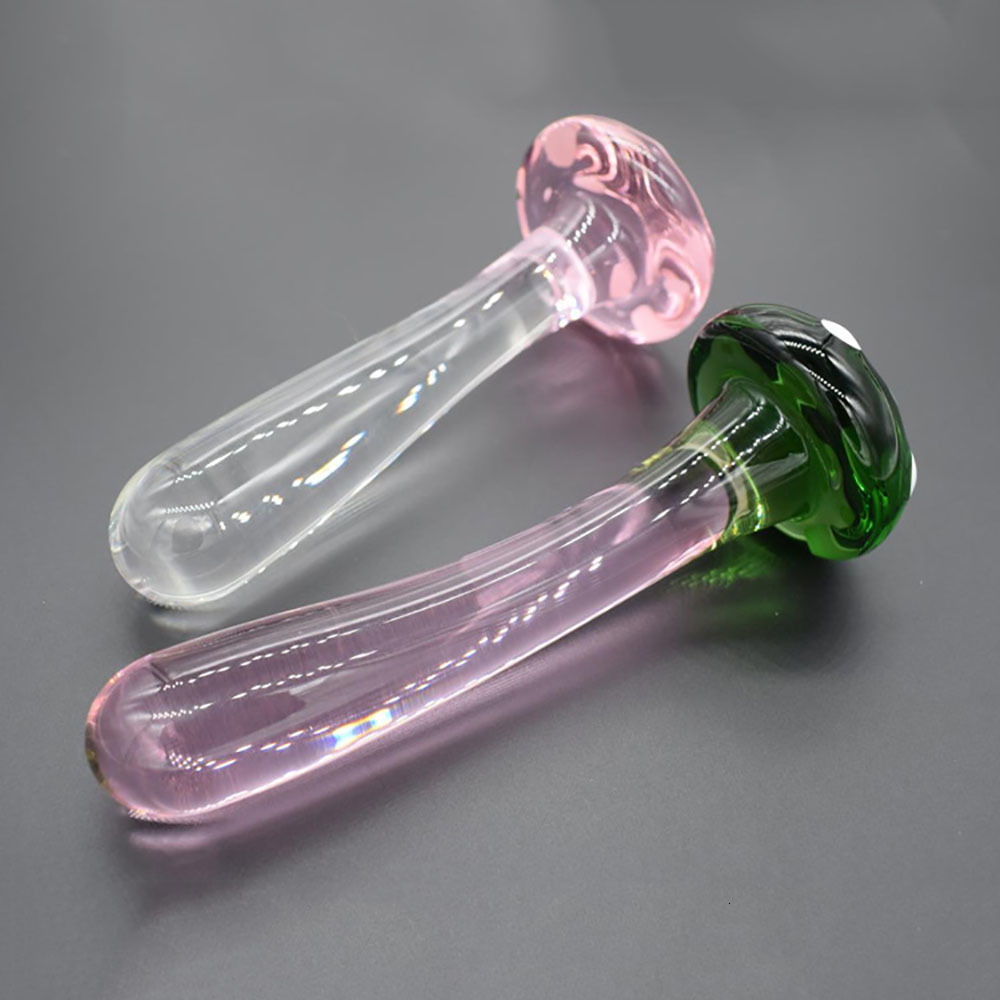 Vibrators Mushroom Glass Anal Plug for Women Sexual Toy Adult Buttplug Prostate Massager Sex Toys Shop 230901