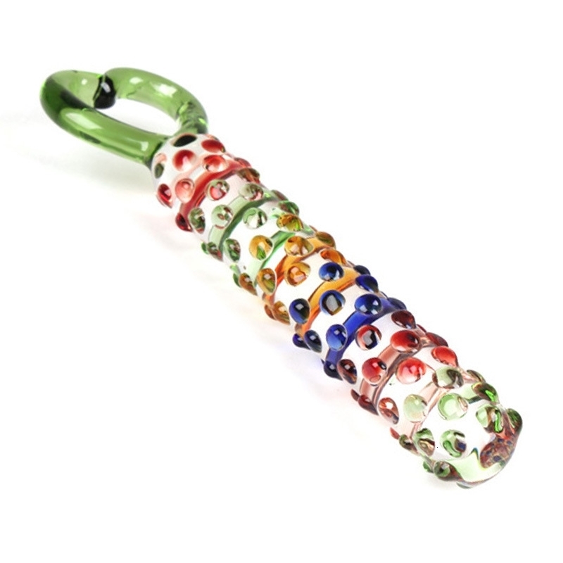 Anal Toys Crystal Dildo Glass Column Sex with Large Particle Massage Butt Plug for Women BDSM Night Decompression Erotic Shop 230901