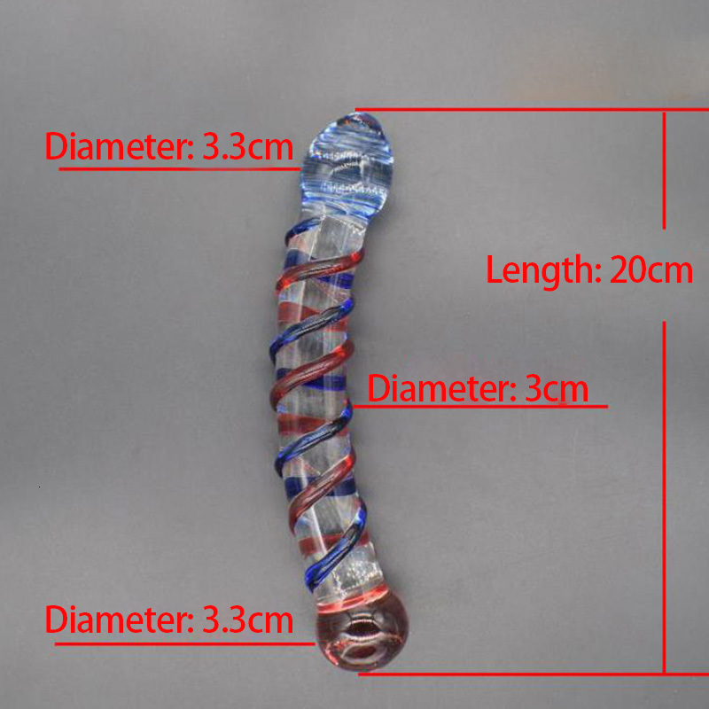 Anal Toys 22cm Glass Butt Plug Beads Dildos for Women Vaginal Men Prostate Massager Female Masturbator Sex Adult Erotic Products 230901