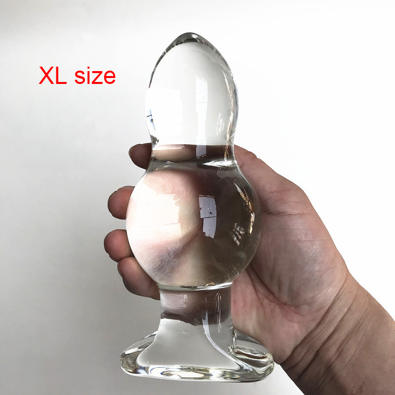 Vibrators 4570mm Super Big Gourd Glass Anal Plug Prostate Massage Ball Huge Butt Dilatador Sex Toys For Couples 230901