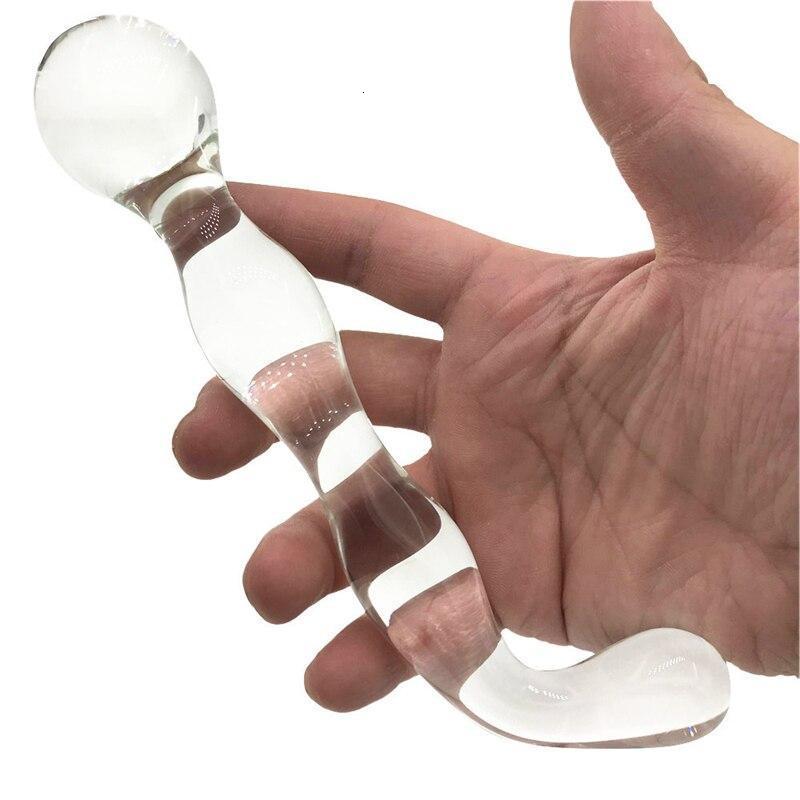 Anal Toys Crystal Glass Dildo Bead Butt Plug Prostate Massager Female Masturbation Sex Male Adult 230901