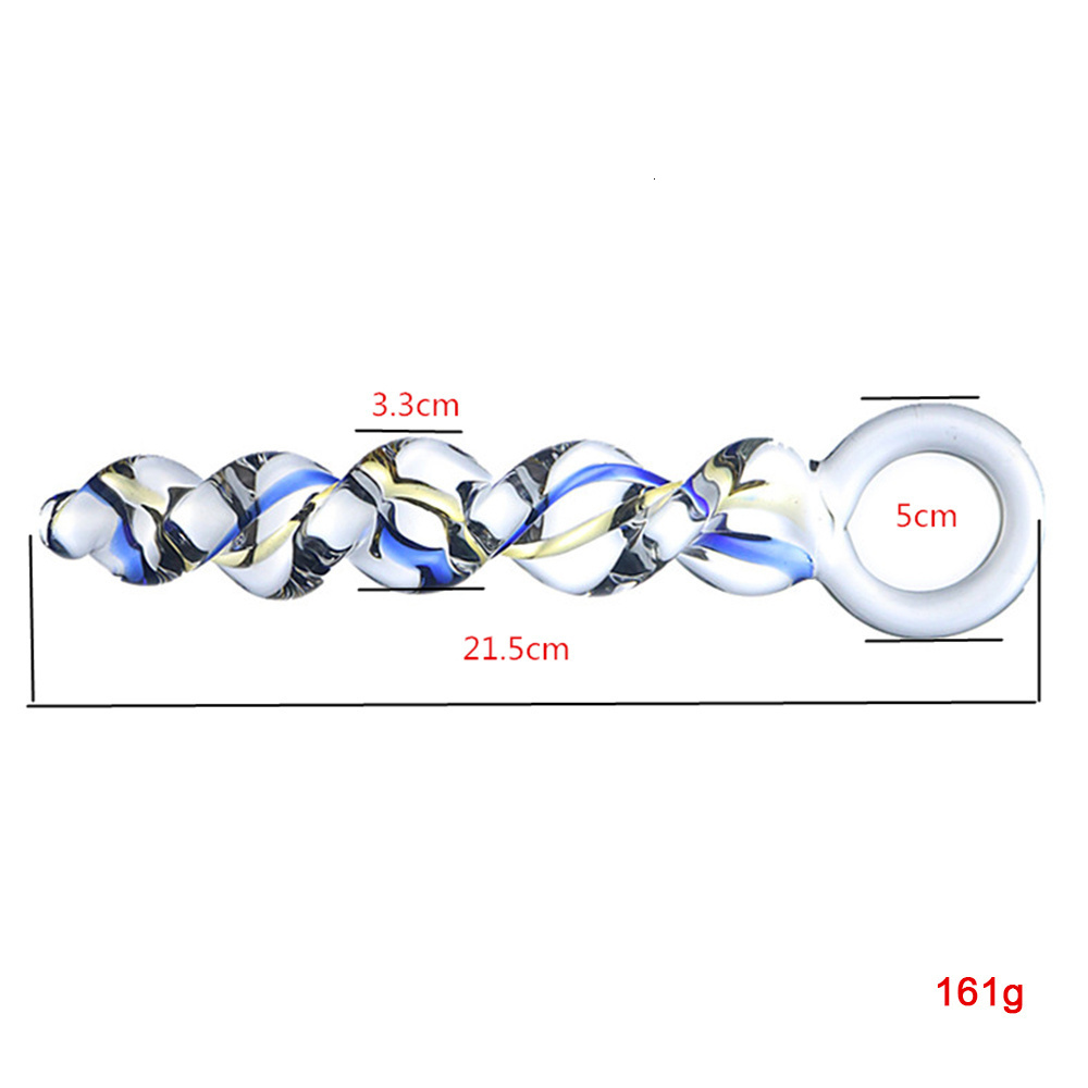 Vibrators Glass Spiral Stick Anal Plug Prostate Massager Butt Vaginal Stimulation Gspot Women Sex Toys for Men 230901