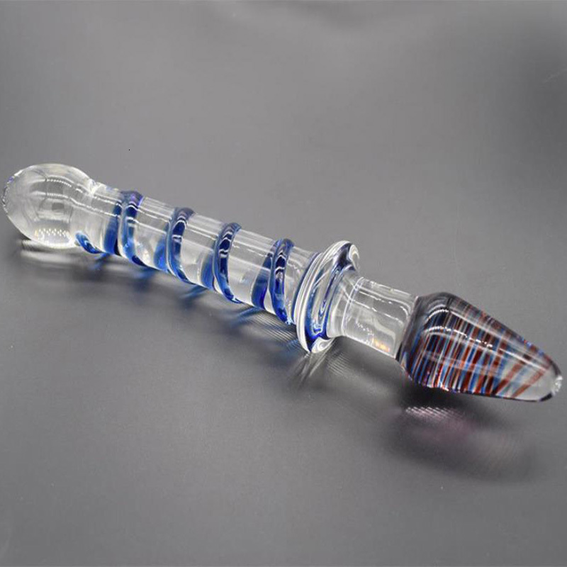 Anal Toys 22cm Glass Butt Plug Beads Dildos for Women Vaginal Men Prostate Massager Female Masturbator Sex Adult Erotic Products 230901