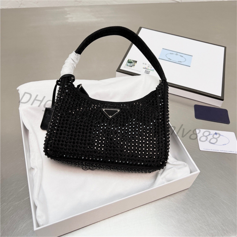 Designer handbags women fashion shoulder bag vintage 2005 Diamonds Hobo cross body bags canvas Chest pack crsytal chain purse lady diamond luxury handbag purses