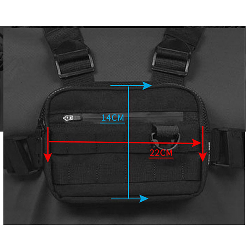 Shopping Bags Outdoor Mens Chest Rig HipHop Sports Bag Casual Function Style Small Tactical Vest Streetwear Male Saddlebag 230901