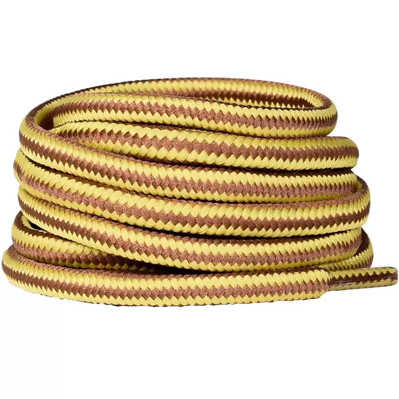 Shoelaces For Martins- Boots- Two-color Striped Polyester Round British Tooling Laces Support Customized length ZZ