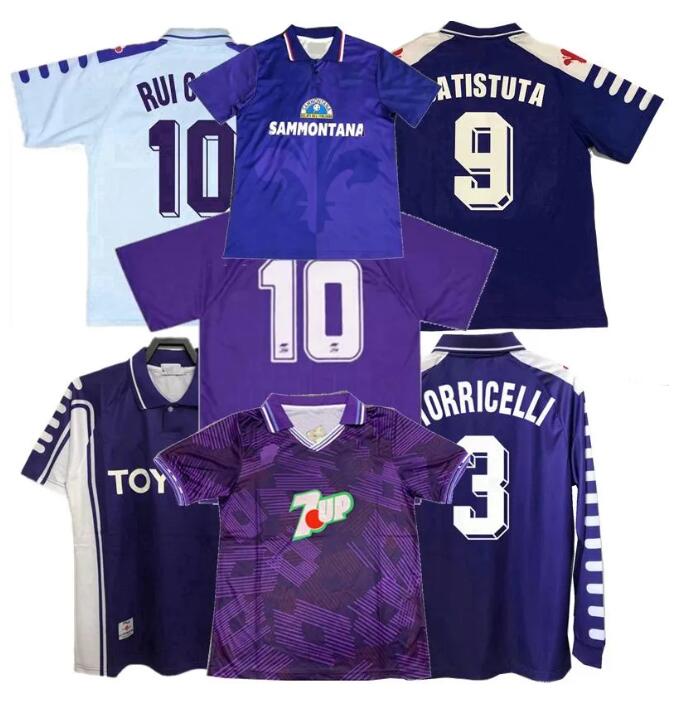 1995 1996 Retro classic Fiorentina Soccer jerseys Sweatshirt 1989 90 91 92 93 97 98 99 BATISTUTA R.BAGGIO DUNGA Retro Fiorentina Football shirt