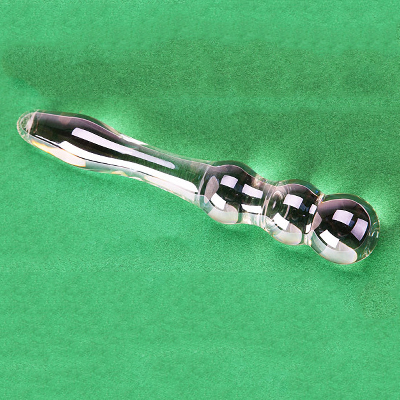 Vibrators 19cm Glass beads Anal Plug Penis butt plug Nightlife anus backyard stopper Dildo adult toys Adult Gay Sex Toys for Men Women 230901