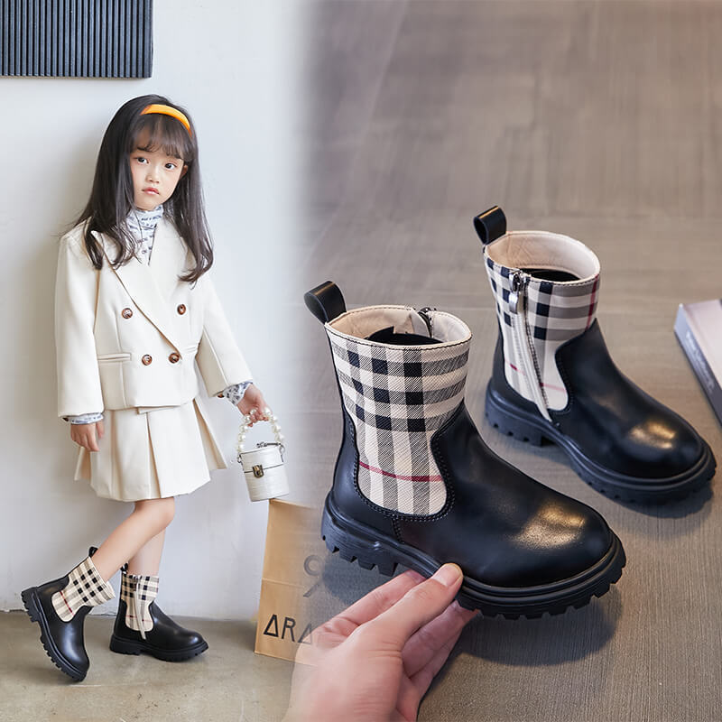Boot Kid Boots Botas Autumn/Winter British Gril Shoes Classic Ankle Boots Fashion Kid Shoes Girls Boot Trend Big Boy Boot Botines 2352