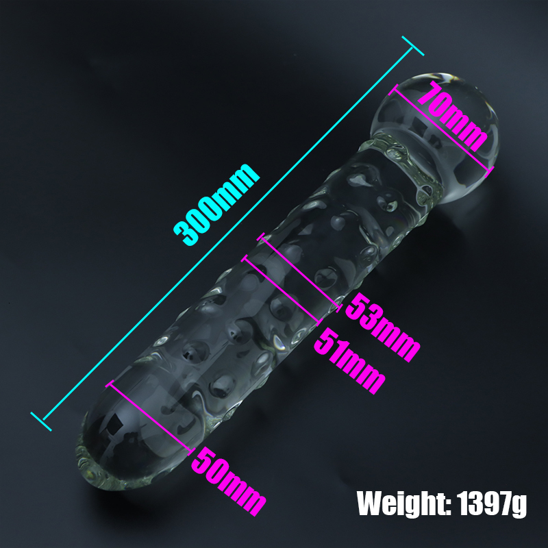 Vibrators Crystal Butt Plug Huge Punctate Glass Anal Dildo Sex Toys for Woman G Spot Male Prostate Massage Sexy Gros Taille 230901