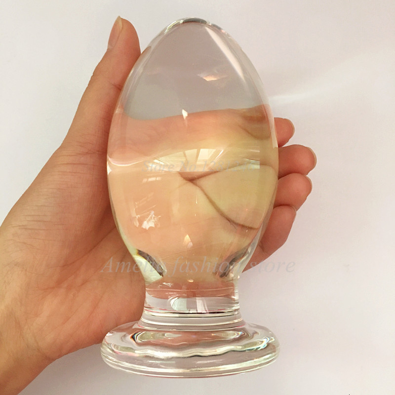 Vibrators 67134mm Large Huge Glass Anal Sex Toys For Women Men Crystal Butt Plug Health Massager Prostate Stimulation Products 230901