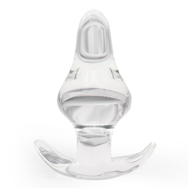 Vibrators Glass Anal Plug Transparent Dildo Sex Toys Anchor Butt Prostate Massager For Men Big Buttplug Anus Stopper 230901