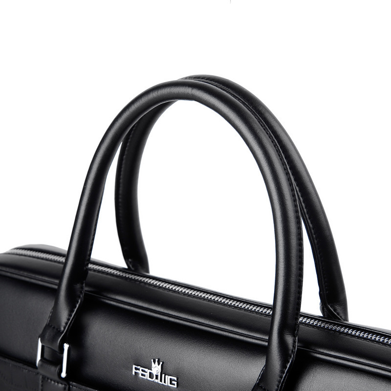Briefcases Men's Bag Fashion Business Briefcase For Men Pattern Leather Handbag 14inch Laptop Casual Shoulder Bags 230901